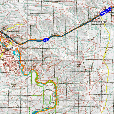 Wy Mule Deer Unit 131 Topographical Map Preview 3
