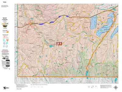 Wy Mule Deer Unit 133 Topo with Concentrations Preview 1