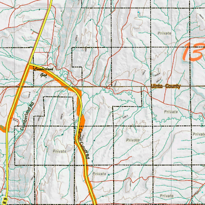 Wy Mule Deer Unit 134 Topographical Map Preview 2