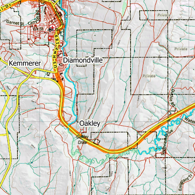 Wy Mule Deer Unit 134 Topographical Map Preview 3