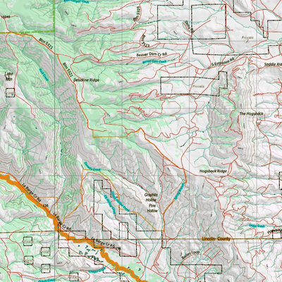 Wy Mule Deer Unit 135 Topographical Map Preview 3