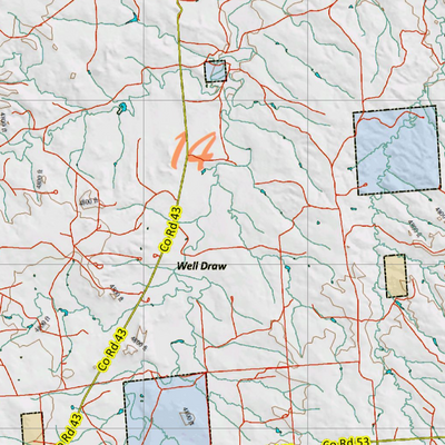Wy Mule Deer Unit 14 with Land Ownership Preview 2