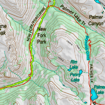 Wy Mule Deer Unit 140 Topographical Map Preview 3