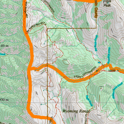 Wy Mule Deer Unit 142 Topographical Map Preview 3