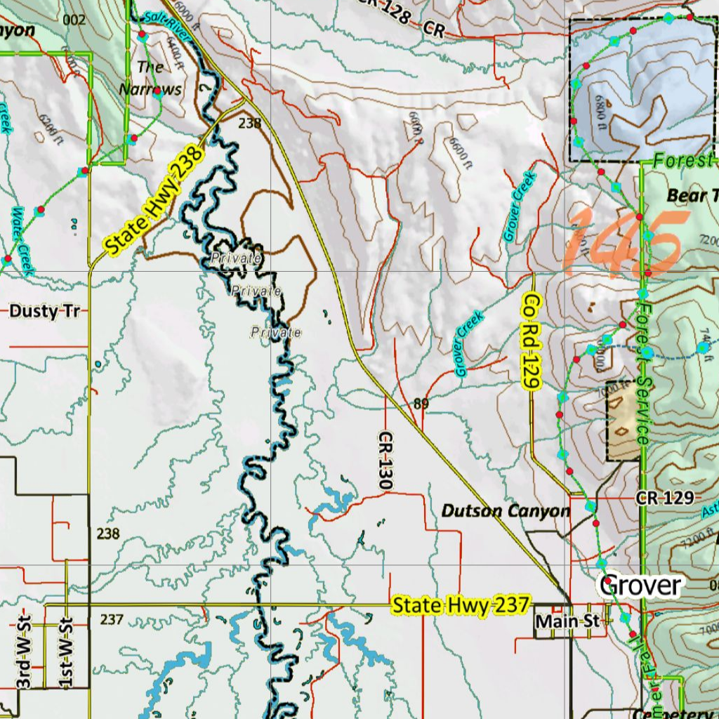 Wy Mule Deer Unit 145 Concentrations and Land Ownership Map by Wyoming ...
