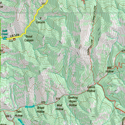 Wy Mule Deer Unit 145 Topographical Map Preview 3
