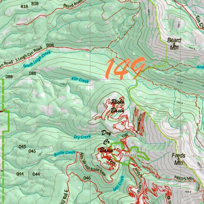 Wy Mule Deer Unit 149 Topographical Map Preview 2