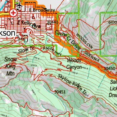 Wy Mule Deer Unit 151 Topographical Map Preview 3