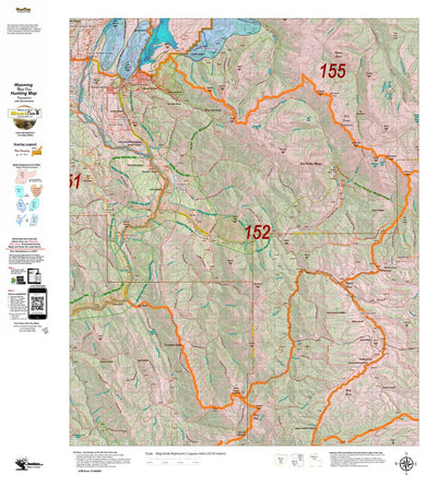 Wy Mule Deer Unit 152 Topo with Concentrations Preview 1