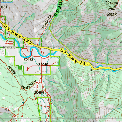 Wy Mule Deer Unit 152 Topographical Map Preview 2