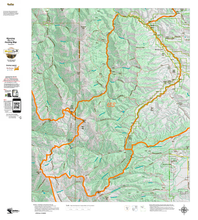 Wy Mule Deer Unit 153 Topographical Map Preview 1