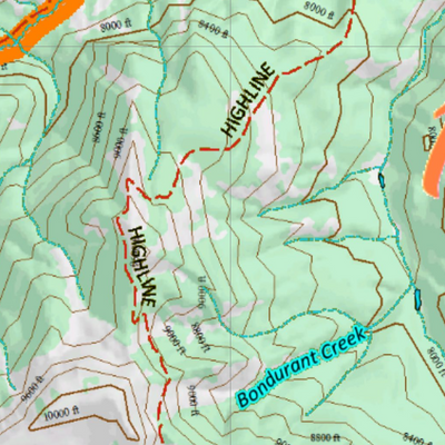 Wy Mule Deer Unit 153 Topographical Map Preview 2