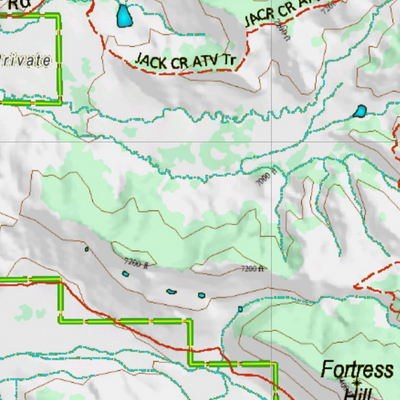 Wy Mule Deer Unit 154 Topographical Map Preview 2
