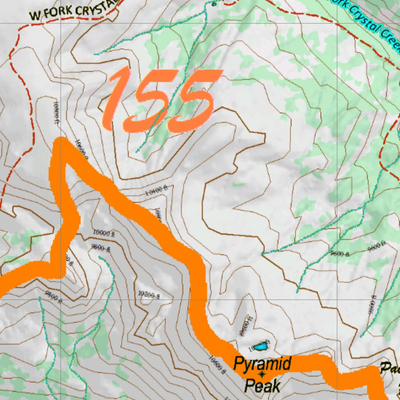 Wy Mule Deer Unit 155 Topographical Map Preview 2