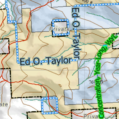Wy Mule Deer Unit 163 Concentrations and Land Ownership Preview 2