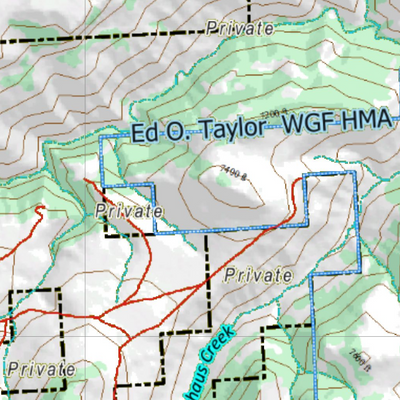 Wy Mule Deer Unit 163 Topographical Map Preview 3
