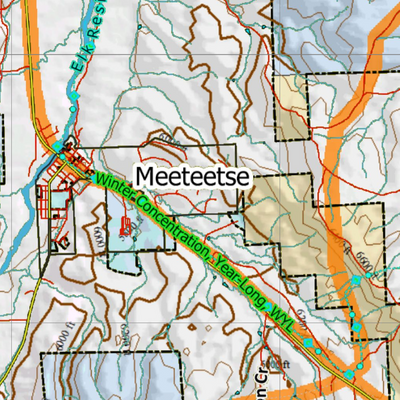 Wy Mule Deer Unit 165 Concentrations and Land Ownership Preview 3