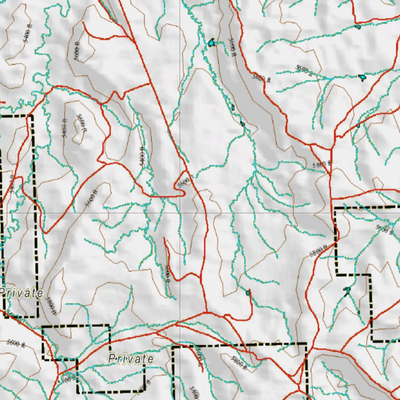 Wy Mule Deer Unit 165 Topographical Map Preview 2