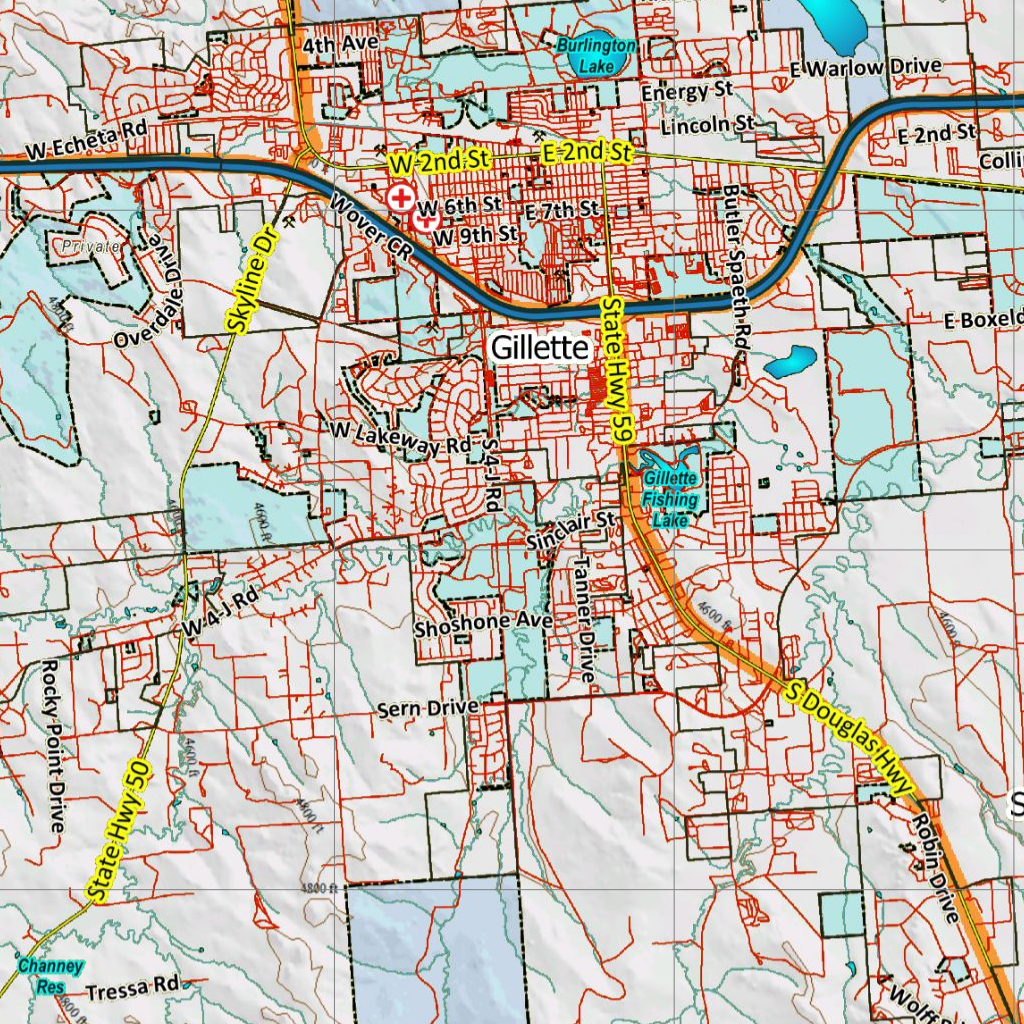 Wy Mule Deer Unit 17 with Land Ownership Map by Wyoming HuntData LLC ...