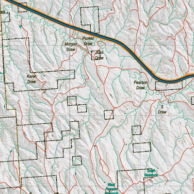 Wy Mule Deer Unit 19 Topographical Map Preview 3