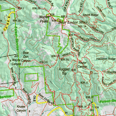 Wy Mule Deer Unit 2 Topographical Map Preview 3