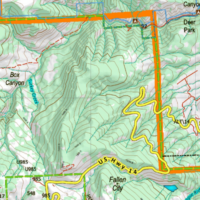 Wy Mule Deer Unit 24 Topographical Map Preview 3