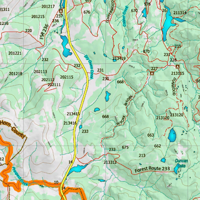 Wy Mule Deer Unit 25 Topographical Map Preview 2