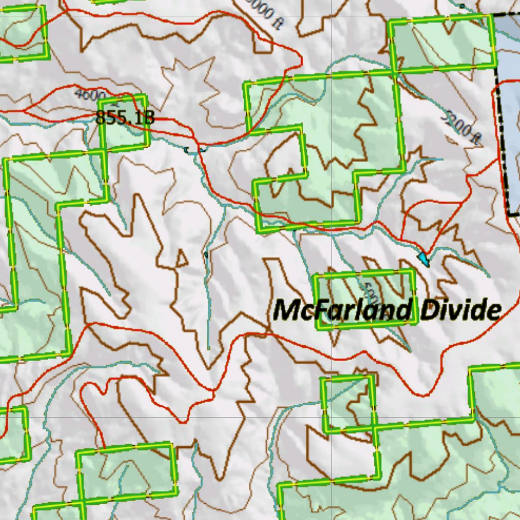 Wy Mule Deer Unit 3 with Land Ownership Map by Wyoming HuntData LLC ...
