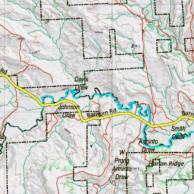 Wy Mule Deer Unit 33 Topographical Map Preview 2