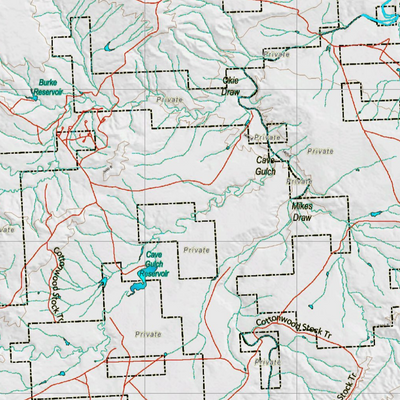 Wy Mule Deer Unit 34 Topographical Map Preview 2