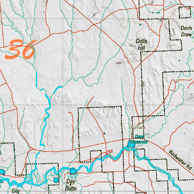 Wy Mule Deer Unit 36 Topographical Map Preview 2