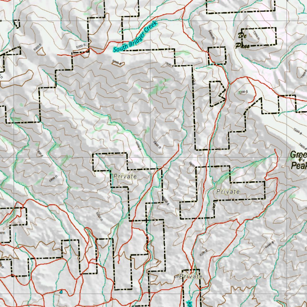 Wy Mule Deer Unit 36 Topographical Map by Wyoming HuntData LLC | Avenza ...