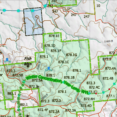 Wy Mule Deer Unit 4 Concentrations and Land Ownership Preview 2