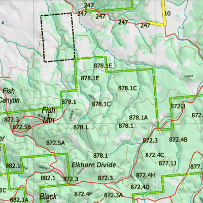 Wy Mule Deer Unit 4 Topographical Map Preview 2