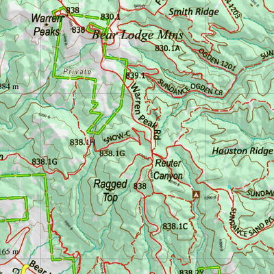 Wy Mule Deer Unit 4 Topographical Map Preview 3