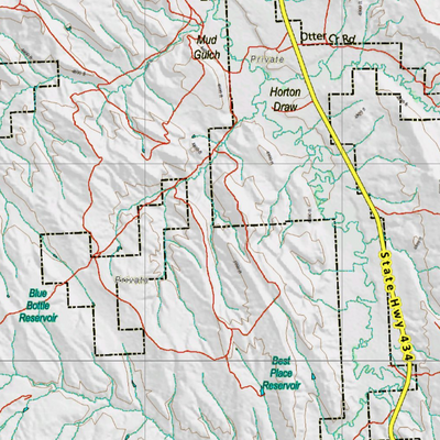 Wy Mule Deer Unit 40 Topographical Map Preview 2