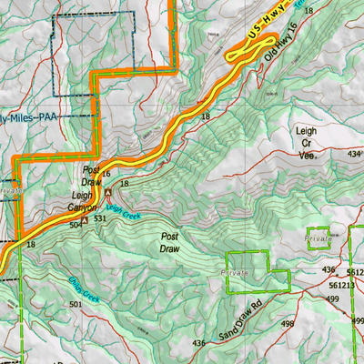 Wy Mule Deer Unit 40 Topographical Map Preview 3