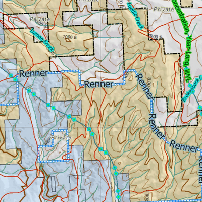 Wy Mule Deer Unit 41 Concentrations and Land Ownership Preview 3