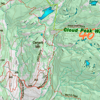 Wy Mule Deer Unit 46 Topographical Map Preview 2