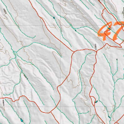 Wy Mule Deer Unit 47 Topographical Map Preview 2