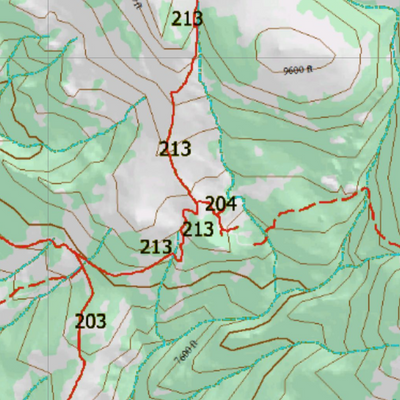 Wy Mule Deer Unit 50 Topographical Map Preview 2
