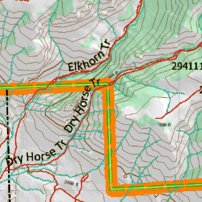 Wy Mule Deer Unit 50 Topographical Map Preview 3