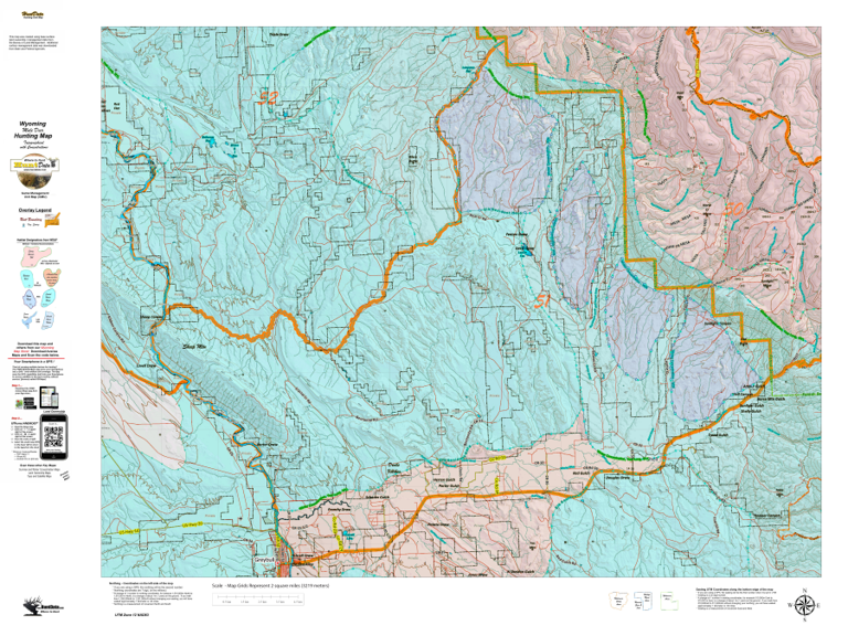 Wy Mule Deer Unit 51 Concentration Areas Map by Wyoming HuntData LLC ...