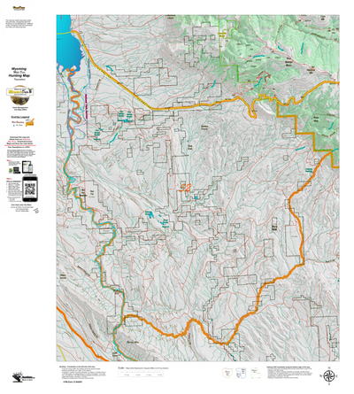Wy Mule Deer Unit 52 Topographical Map Preview 1