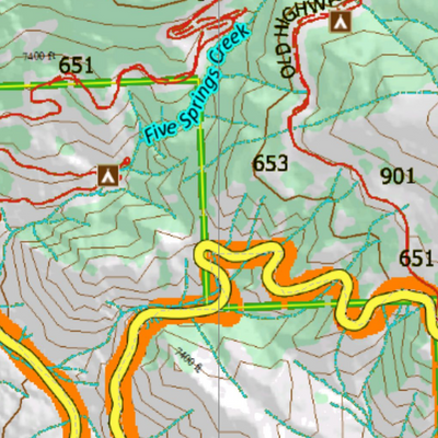Wy Mule Deer Unit 52 Topographical Map Preview 3