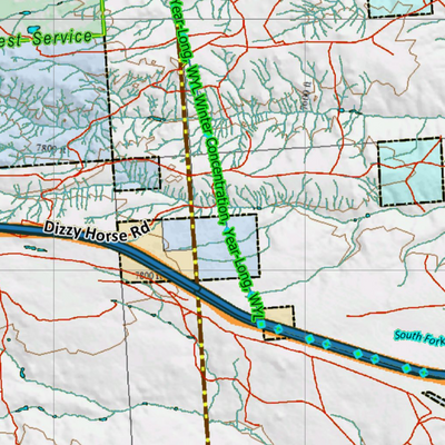Wy Mule Deer Unit 61 Concentrations and Land Ownership Preview 2