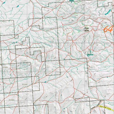 Wy Mule Deer Unit 64 Topographical Map Preview 2