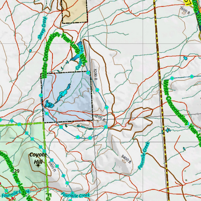 Wy Mule Deer Unit 75 Concentrations and Land Ownership Preview 2