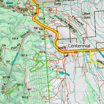 Wy Mule Deer Unit 75 Topographical Map Preview 3