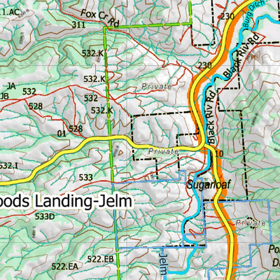 Wy Mule Deer Unit 76 Topographical Map Preview 3